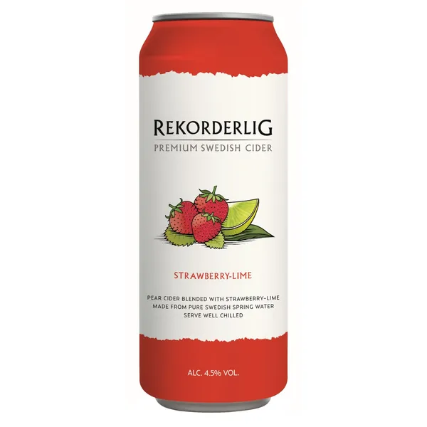 Sidras REKORDERLIG STRAWBERRY & LIME, 4,5 %, 0,5 l