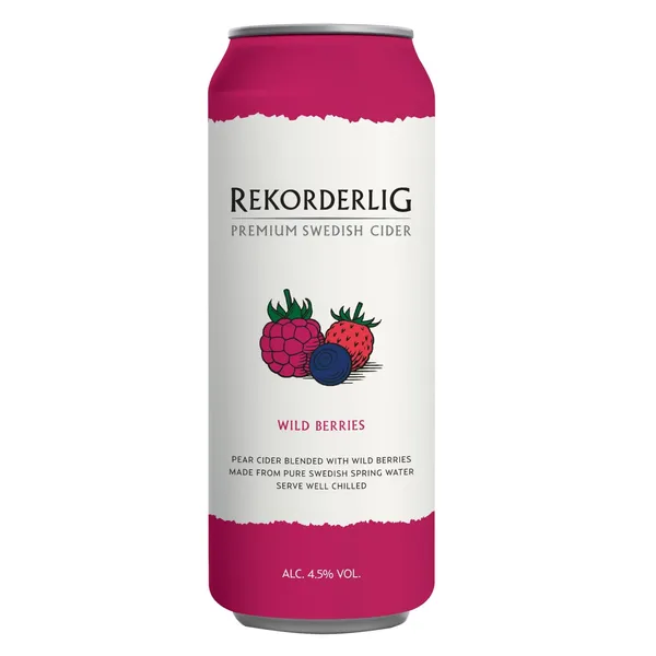 Sidras REKORDERLIG WILD BERRIES, 4,5 %, 0,5 l