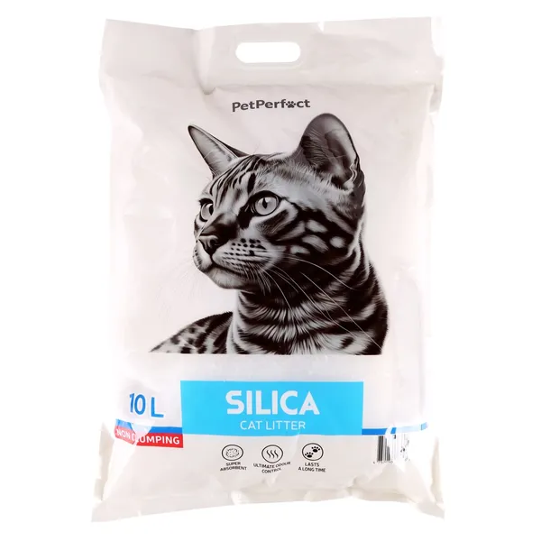 Silikoninis nesušokantis kraikas katėms PET PERFECT, 10 l