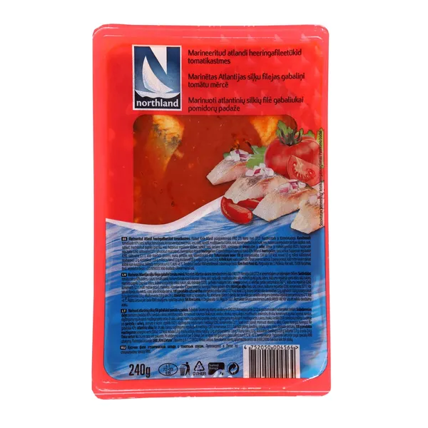 Siļķu fileja Northland tomātu mērcē 240g