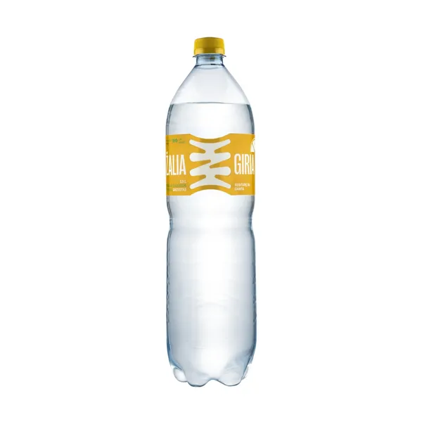 Silpnai gazuotas citrinų skonio stalo vanduo ŽALIA GIRIA, 1,5 l