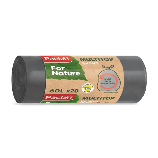 Bio Multi-top šiukšlių maišai PACLAN 60l/20 vienetai