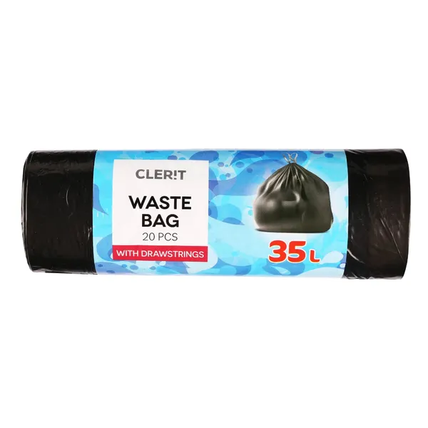 Šiukšlių maišai su virvele 35L, 20 vnt.