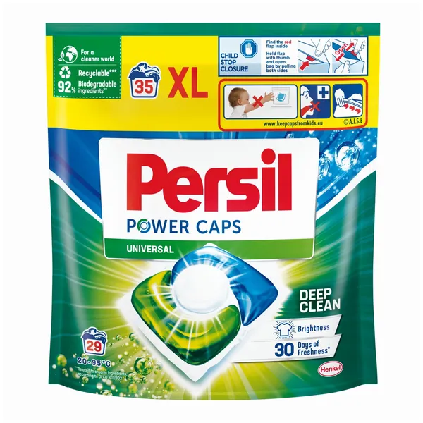 Skalbimo kapsulės PERSIL POWER CAPS Universal, 29 skalbimai
