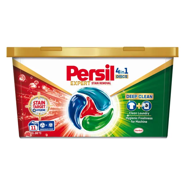 Skalbimo kapsulės PERSIL DISCS EXPERT STAIN REMOVAL, 11 skalbimų