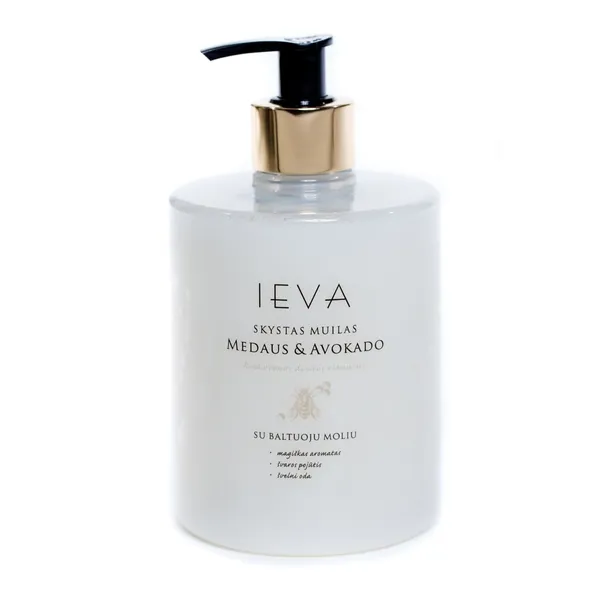 Skystas muilas su medaus ir avokado aromatu IEVA, 500 ml