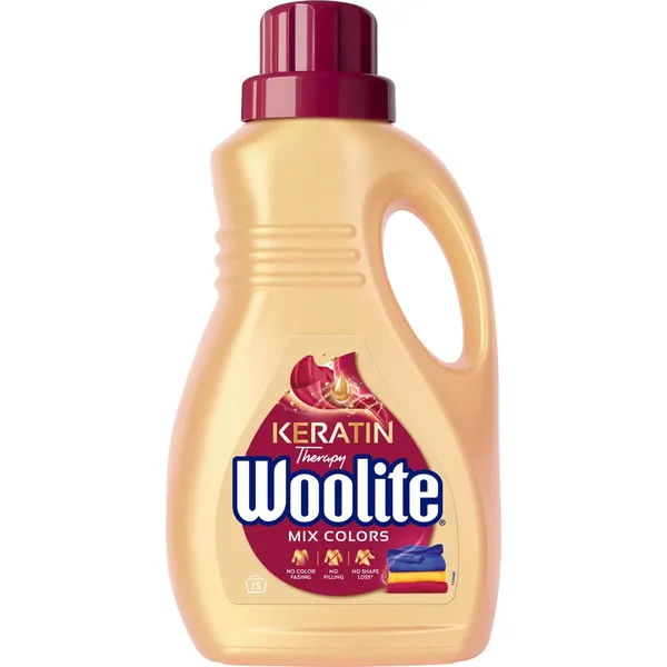 Skalbinių ploviklis WOOLITE COLOR, 15 sk., 0,9 l