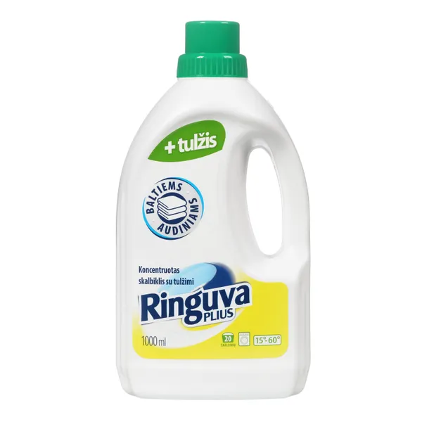 Skalbimo priemonė baltiems audiniams RINGUVA PLIUS, 20 sk., 1 l