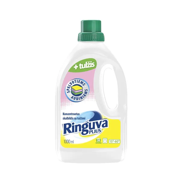 Skalbimo priemonė spalvotiems audiniams RINGUVA PLIUS, 20 sk., 1 l
