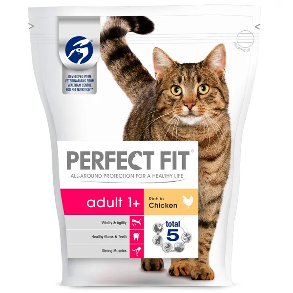 Sausas kačių ėdalas su vištiena PERFECT FIT CHICKEN, 750 g