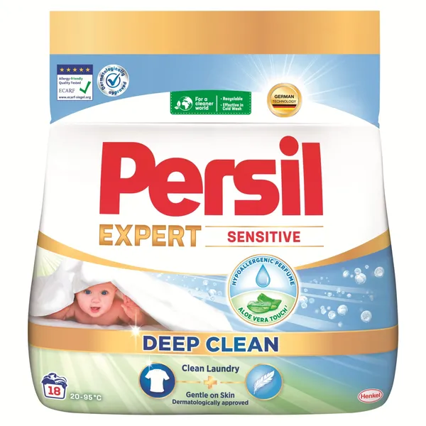 Skalbimo milteliai PERSIL SENSITIVE, 18 skalb, 0,99 kg