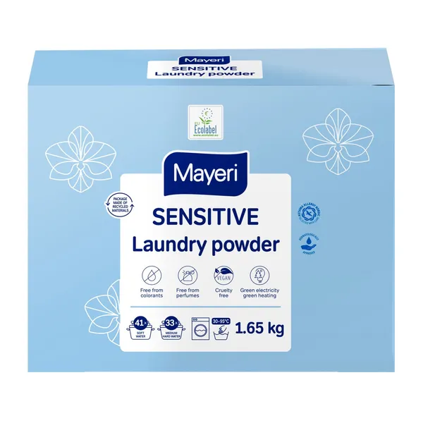 Skalbimo milteliai MAYERI SENSITIVE, 1,65 kg