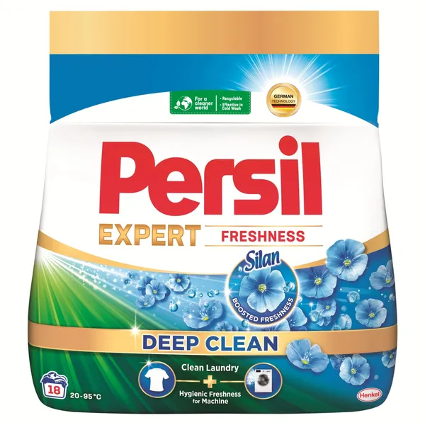Skalbimo milteliai PERSIL EXPERT FRESHNESS SILAN, 18 skalbimų, 990 g