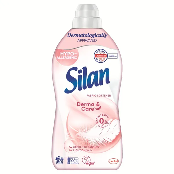 Skalbinių minkštiklis SILAN SENSITIVE DERMA CARE, 50 skalbimų, 1100 ml