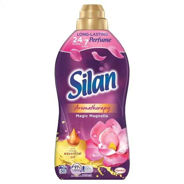 Skalbinių minkštiklis SILAN AROMATHERAPY MAGIC MAGNOLIA, 50 skalbimų, 1,1 l