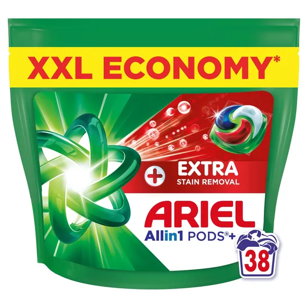 Skalbimo kapsulės ARIEL Extra Clean, 38 skalb.