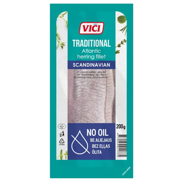 Skandinaviška silkių filė VIČI MAP, 200 g