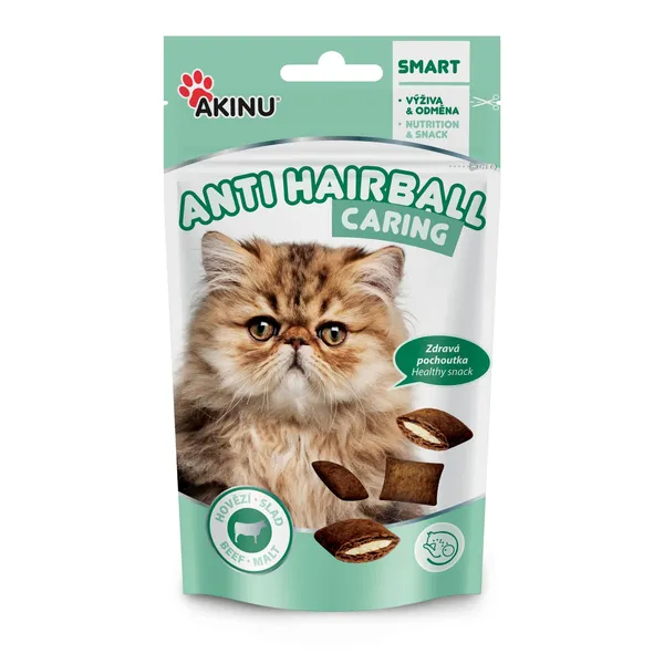 Skanėstas katėms AKINU ANTI HAIRBALL su jautiena, 50 g