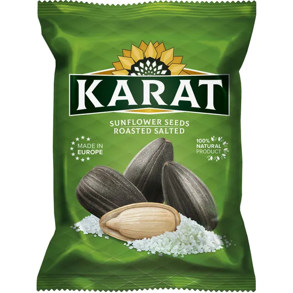 Skrudintos ir sūdytos saulėgrąžų sėklos KARAT, 120 g