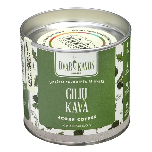 Šviežiai ir švelniai skrudinta gilių kava DVARO KAVOS, 100 g