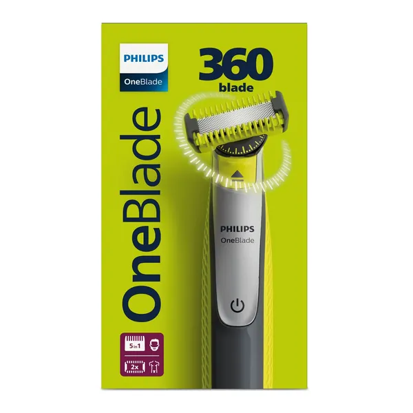 Skustuvas + 1 peiliukas veidui ir kūnui PHILIPS ONE BLADE 360, QP2834/20
