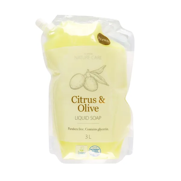 Skystas muilas (papildymas) ALMEDA CITRUS & OLIVE, 3 l