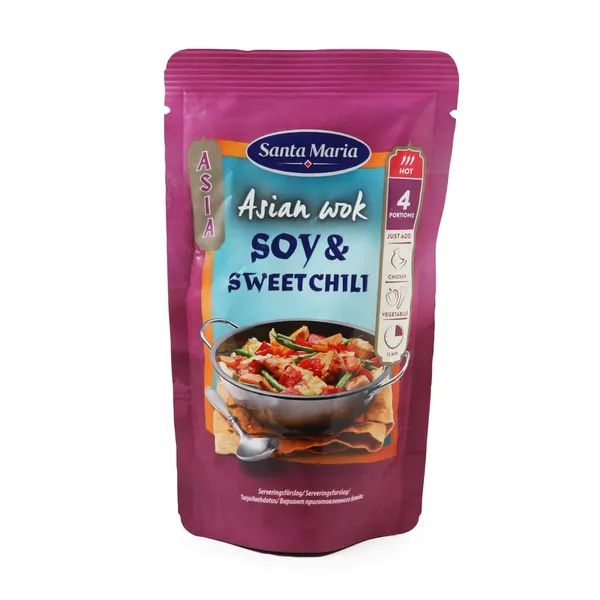 Saldus sojų ir aitriųjų paprikų padažas SANTA MARIA WOK, 150 g
