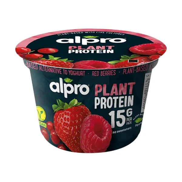 Sojų produktas su raudonomis uogomis, augaliniais baltymais, kalciu ir vitaminais ALPRO, 200 g