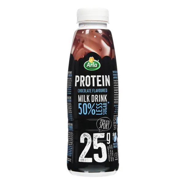 Šokoladinis pieno gėrimas su sumažintu cukraus kiekiu ARLA PROTEIN, 479 ml