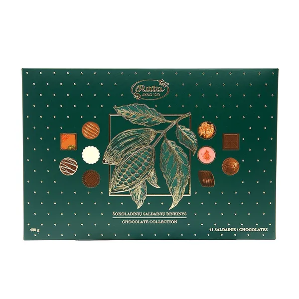 Šokoladinių saldainių rinkinys RŪTA 1913, 480 g