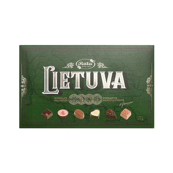 Šokoladinių saldainių rinkinys RŪTA LIETUVA, 175 g