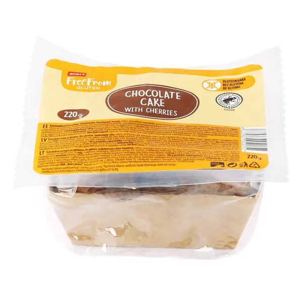 Šokolādes kūka Rimi Free From ar ķiršiem 220g