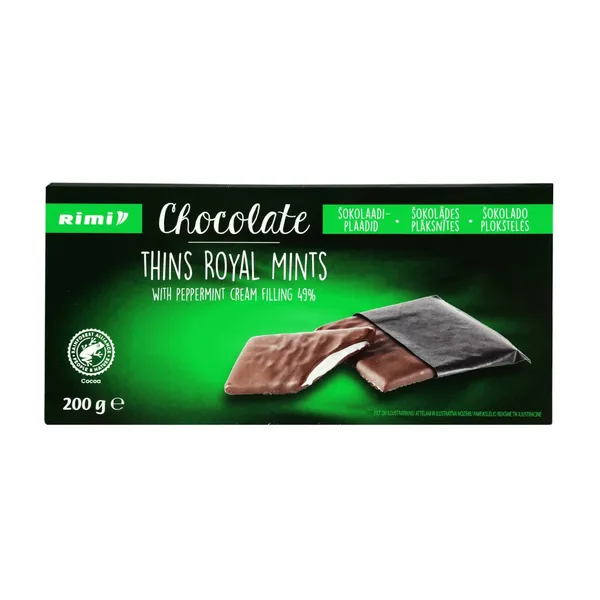Šokolādes konfektes Rimi Royal Mints 200g