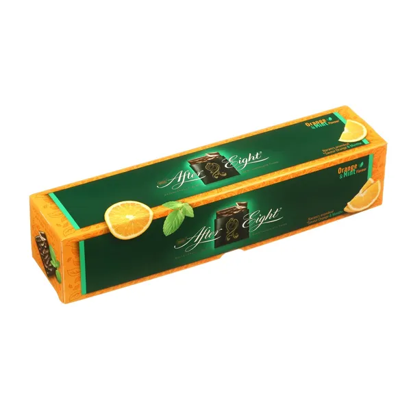 NESTLÉ® AFTER EIGHT ORANGE šokolādes konfektes ar apelsīnu un piparmētru garšas pildījumu  400g