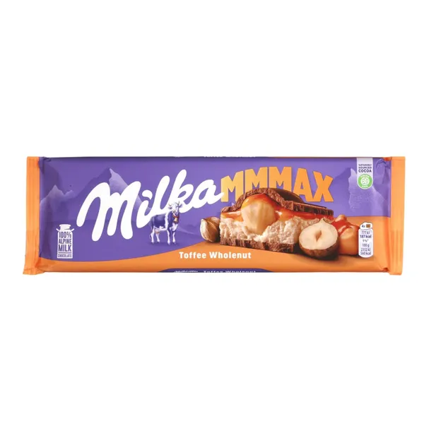 Pieninis šokoladas MILKA TOFFEE WHOLENUT, 300 g