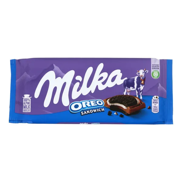 Šokoladas MILKA Sandwich Oreo, 92 g