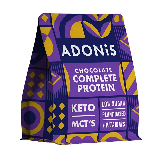 Šokoladiniai KETO baltymų milteliai ADONIS su saldikliais, 350 g