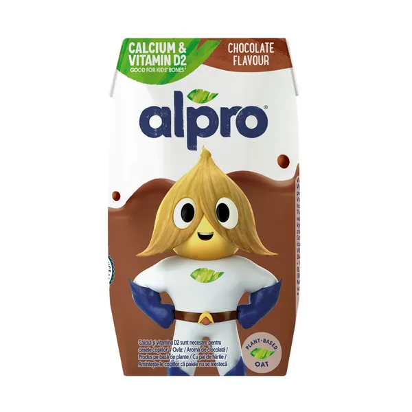 Šokolado skonio avižų gėrimas, praturtintas kalciu, jodu ir vitaminais ALPRO KIDS, 200 ml