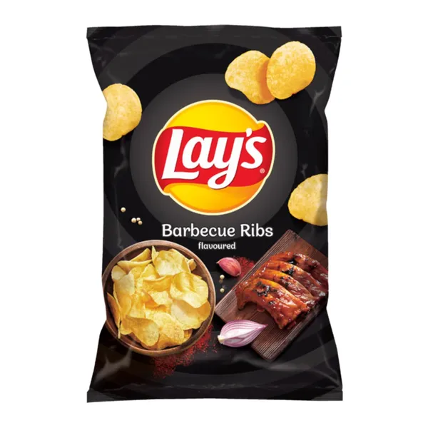 Bulvių traškučiai LAY'S, grilyje keptų šonkauliukų skonio, 130 g