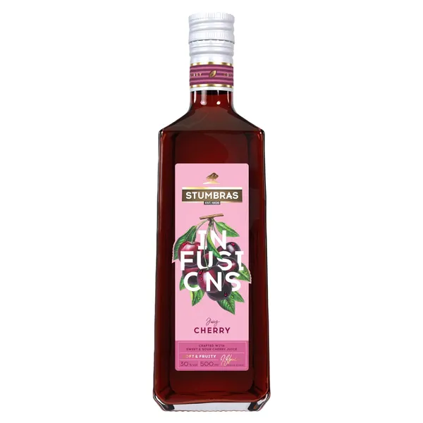 Spiritinis gėrimas STUMBRAS CHERRY INFUSIONS, 30 %, 0,5 l