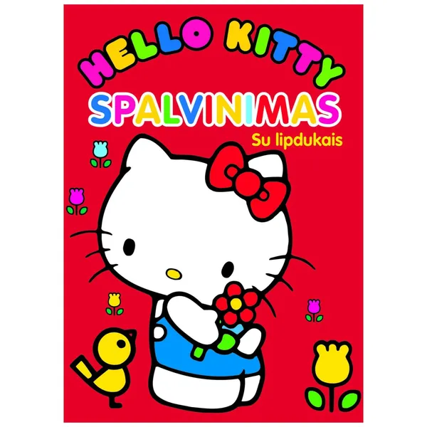 Spalvinimo knyga HELLO KITTY. SPALVINIMAS SU LIPDUKAIS, 3-6 m