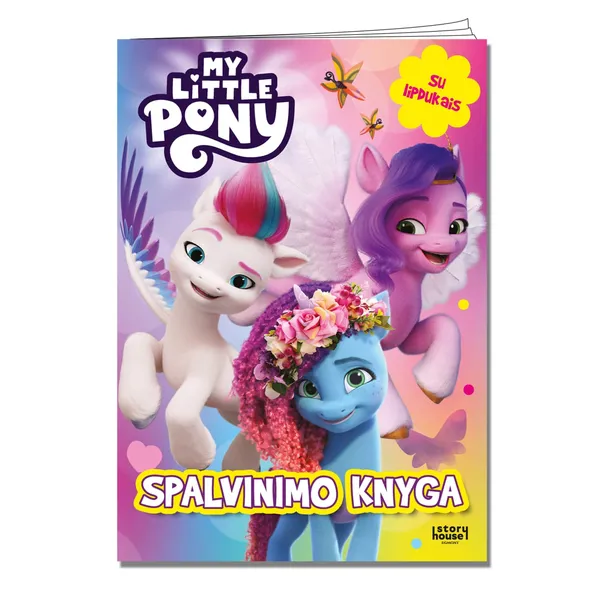 Spalvinimo knyga MY LITTLE PONY. SPALVINIMO KNYGA SU LIPDUKAIS, 3-6 m.