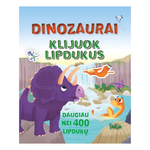 Spalvinimo knyga DINOZAURAI. KLIJUOK LIPDUKUS