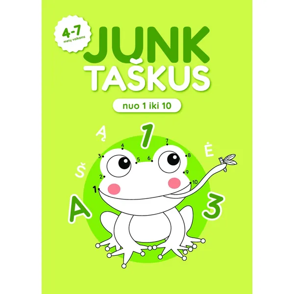 Spalvinimo knyga JUNK TAŠKUS NUO 1 IKI 10, 3-6 m