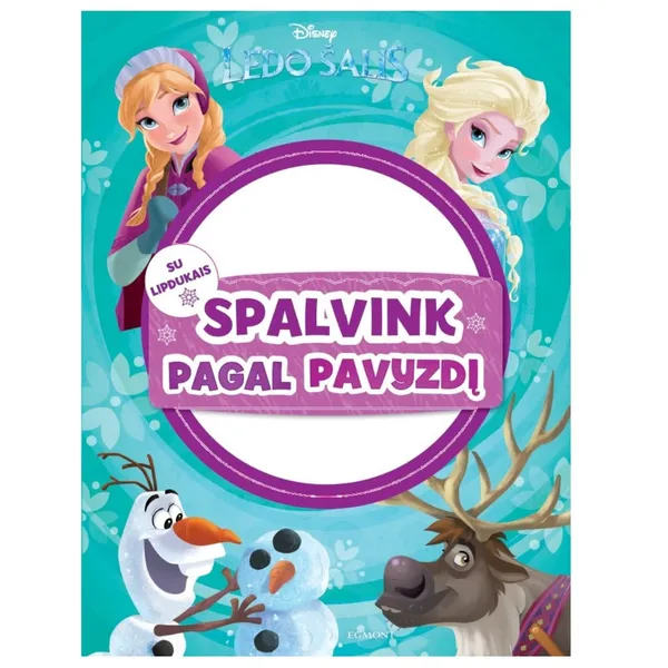 Spalvinimo knyga LEDO ŠALIS. SPALVINK PAGAL PAVYZDĮ, nuo 3 iki 6 metų