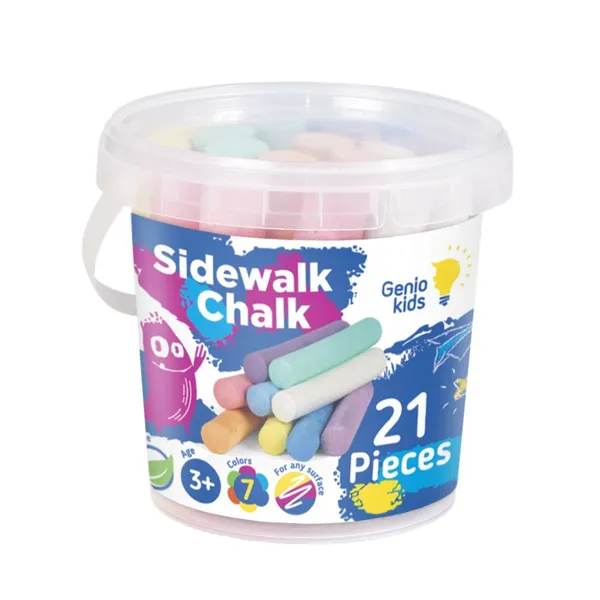Spalvotos piešimo kreidelės GENIO KIDS, 21 vnt.