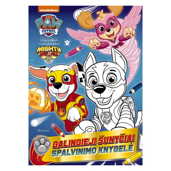 Spalvinimo knyga GALINGIEJI ŠUNYČIAI. SPALVINIMO KNYGELĖ, iki 3 metų
