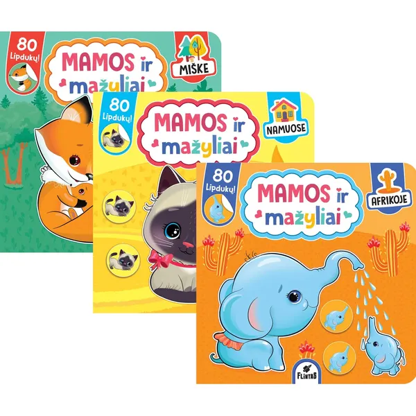 Spalvinimo knyga Jurgita Jakaitienė MAMOS IR MAŽYLIAI, 3-6 m.
