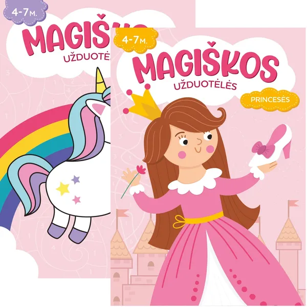 Spalvinimo knyga MAGIŠKOS UŽDUOTĖLĖS /2 RŪŠYS/, 3-6 m.