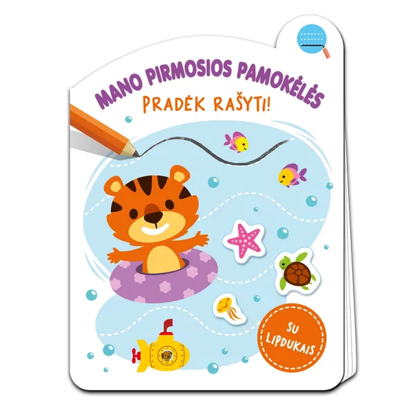 Spalvinimo knyga MANO PIRMOSIOS PAMOKĖLĖS. MOKAUSI RAŠYTI, 3-6 m.